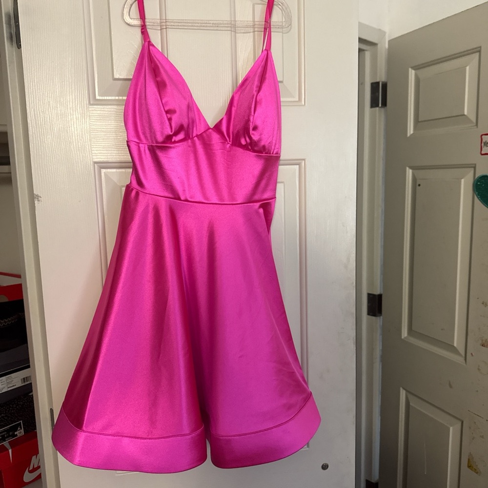 Pink mini dress